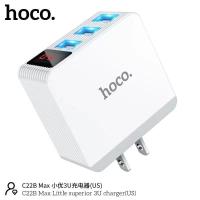 HOCO C22B MAXหัวชาร์จพร้อมชาร์จเร็ว5A 3USB LED รุ่นใหม่ล่าสุดของแท้100%