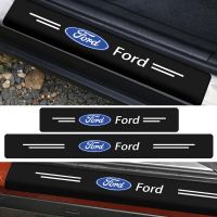 4Pcs เครื่องหมายติดรถยนต์รถชายบันไดประตูเกณฑ์ Sill สติกเกอร์สำหรับ Ford Focus 2 3 1 MK2 MK3 MK1 Fusion อุปกรณ์เสริม