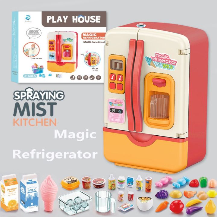 พร้อมส่ง-จำลองตู้เย็นสุดหรรษา-ตู้เย็นของเล่น-funny-refrigerator-toy