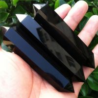 100 Natural Fluorite Obsidian Crystal Column Point Healing Hexagonal Magic Wand Decoration Ornament Double-pointed Crystal EW