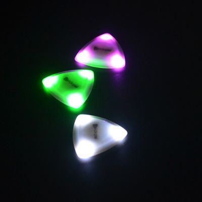 Glowing Acoustic Guitar Picks with LED Light Touch Luminous Electric Guitar Bass Plectrum Ukulele Guitar Parts Guitar Bass Accessories