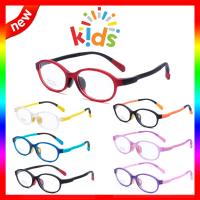 แว่นตาเกาหลีเด็ก Fashion Korea Children แว่นตาเด็ก รุ่น 2102 กรอบแว่นตาเด็ก Oval รูปไข่แนวนอน Eyeglass baby frame ( สำหรับตัดเลนส์ ) วัสดุ TR-90 เบาและยืดหยุนได้สูง ขาข้อต่อ Kid eyewear Glasses