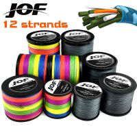 JOF 12 Strands Fishing Line 1000M 500M 300M 100M Braided PE Line Smooth Strong Fishing Line Fishing Lines