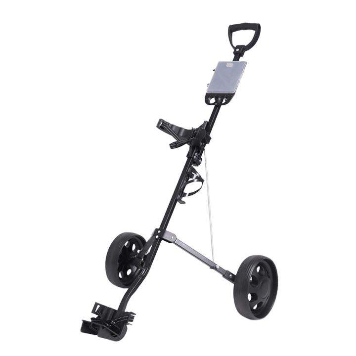 Folding Golf Pull Cart 2 Wheel Easy to Carry Walking Cart Adjustable ...