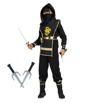 OUTOP Ninja Costume Halloween Kids Costume Ninja Muscle Costume With Ninja  Foam Accessories 