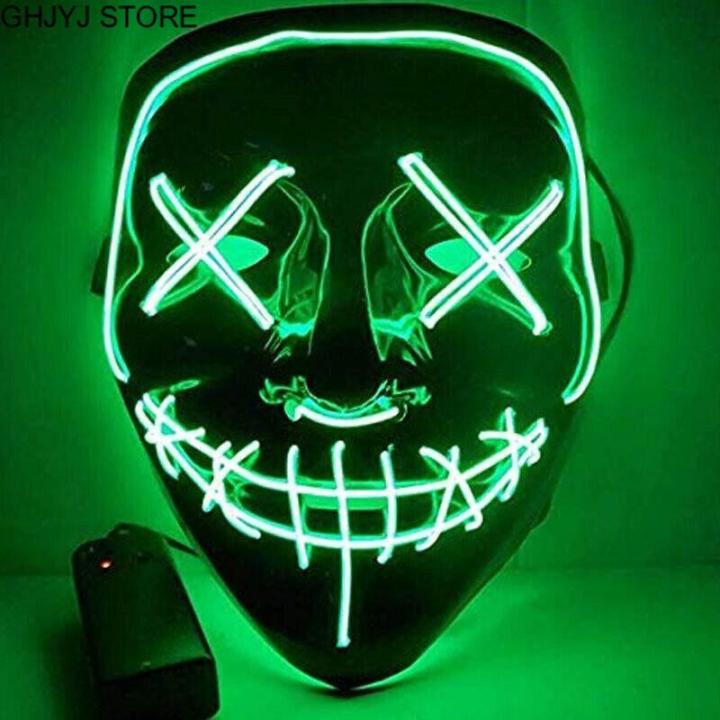 GHJYJ STORE Dragon Neon Stitches Mask LED Wire Light Up Costume Party ...