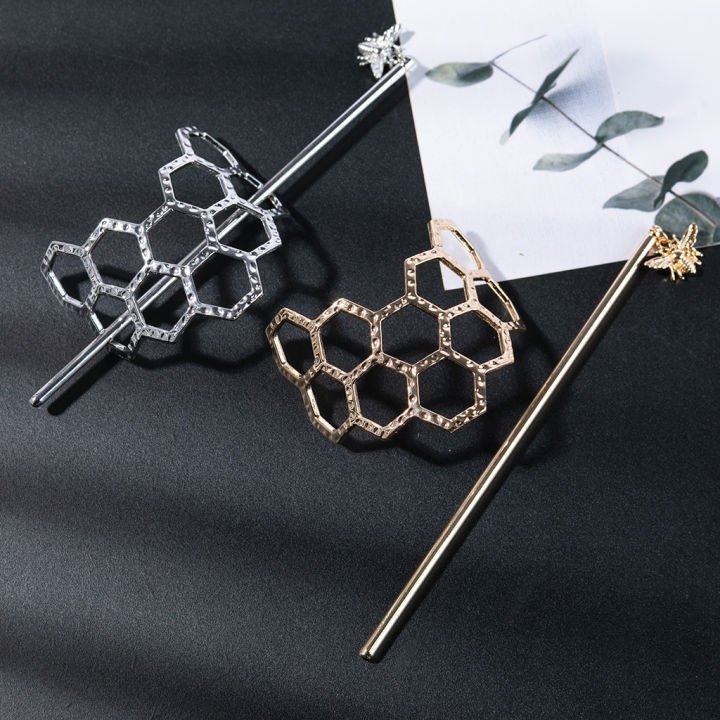 curly-hairpin-mobile-card-issuance-metal-hair-stick-honeycomb-hairpin-alloy-hairpin-curly-hair-headwear