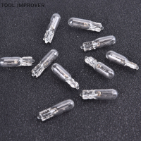 TOOL IMPROVER 10pcs 12V 1.2W T5หลอดไฟกระจกแดชบอร์ดแผงหน้าปัดเบรคหลอดไฟ