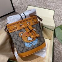 2023 new Women Retro Cute Bucket Bags Kai Pattern Designer Shoulder Bag Ladies PU Purse Crossbody Wallet Bag