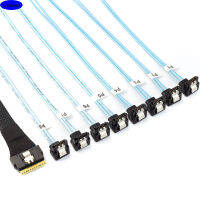 8I PCI-E SAS ถึง8พอร์ต SATA 90องศา Server Hard Drive Adapter Cable