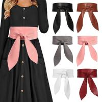 Fashion Soft Womens Wide Girdle Stretch Bow Ribbon Belts Waist Strap Decorative Waistband Waist Belts Clothing Decoration