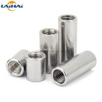 2/10pcs M3 M4 M5 M6 M8 M10 304 Stainless Steel Extend Long Lengthen Round Coupling Nut Connector Joint Sleeve Tubular Nut Nails  Screws Fasteners