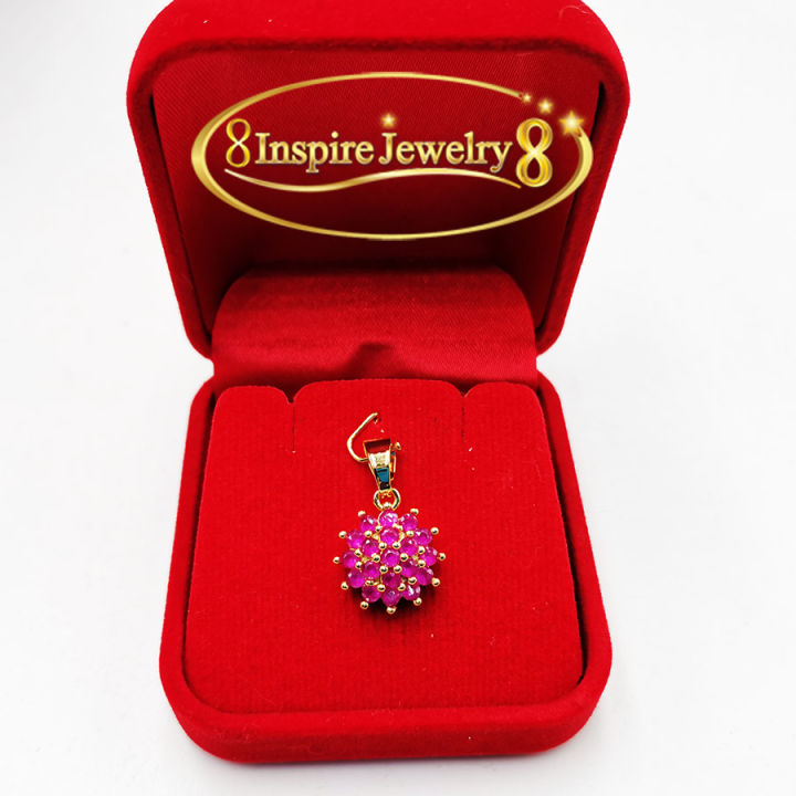 inspire-jewelry-จี้คริสตัลพลอยทับทิมสยาม-งานจิวเวลลี่-พลอยสวย-size-2x1-5cm-งานดีไซด์-งานแบบร้านเพชร