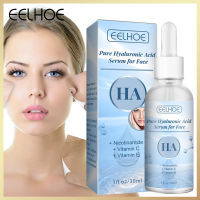 Eelhoe Pure Hyaluronic Acid Serum For Face Anti-Aging Dry Skin Lifting Intense Hydration Nourishing Liquid Deep Cleansing Shrink Pores Whitening Anti Wrinkle Face Cream Acne Removing Fade Dark Circles Collagen Skin Repair Essence(30Ml)