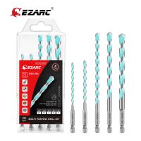 EZARC 5Pcs Carbide Tip Multi-Purpose Drill Bit Set Hex Shank Masonry Drill Bit Kit for Metal Wood BlockBrickTile and Plastic