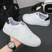 Men Sports Shoes Leather Casual Shoes Breathable Sneakers for Men Lightweight Shoes Flat White Tenis Shoes Zapatillas Hombre