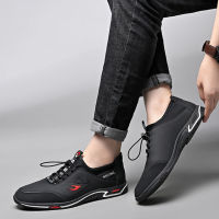 2022 Artificial Leather Men Casual Shoes Male Spring Men Casual Light Shoes Sneakers Lace-up Flats Outdoors