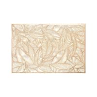 Leaf Placemat High-End Hotel Restaurant Bronzing Insulation Coffee Placemat Decoration Table Mat