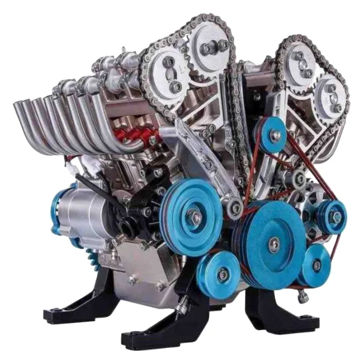 Model Engine Building Kit 8 Cylinder Full Metal Car Engine Assembly Kit ...