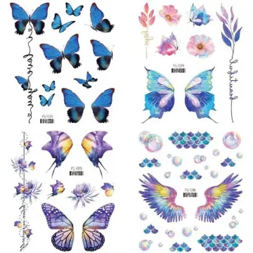 Abstract butterflies, symmetrical tattoos in the elf fantasy style.  Suitable for shoulders, neck, waist and other symmetrical parts of the body  Stock Vector | Adobe Stock