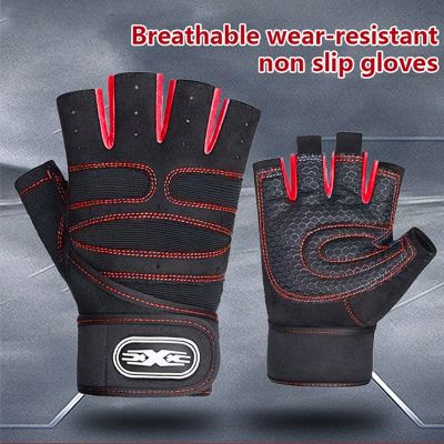Cycling Half Finge Gloves Professional Gym Fitness Men Gloves Breathable Anti-Slip Bike Gloves Cycling Equipment