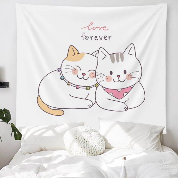 cartoon-cute-cat-style-home-decoration-tapestry-background-cloth-room-bedside-wall-hanging-decoration-tapestry