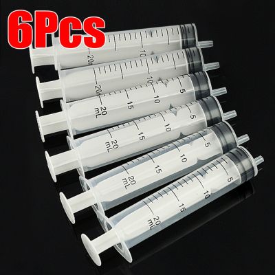 【JH】 Small Nutrient Dog Hydroponic 20ml Plastic Disposable Rinse Syringes Perfume Sampler Measure Injector 6pcs