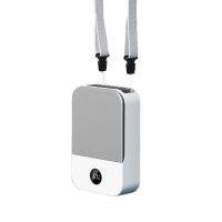 【YF】 Mini Waist Clip on Fan for Shirt Portable Personal Neck with Display of Remaining Power Outdoor Camping(White)