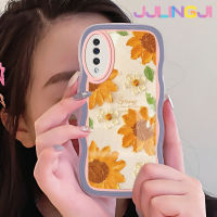 Jjlingji เคส A30s กันกระแทกแบบใสนิ่มลายดอกไม้ศิลปะ A50s ปลอกสำหรับ Samsung กาแลคซีเคสโปร่งใสลายกล้องถ่ายรูปสุดสร้างสรรค์เคสป้องกันซิลิกาเจล