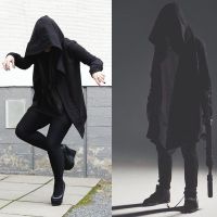 CODAndrew Hearst Dark mens knee length windbreakers robe Dark Wizards cloak coat wizards coat