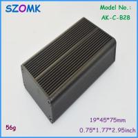 ✜ 4 pcs/lot power amplifier pcb electric box aluminium 19x45x75MM aluminium heat sink radiator housing in Black color