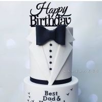 Tie Concise Atmosphere Happy Birthday Decorating Kids Boy Toppers Decoration