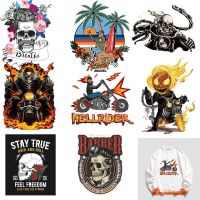 ◄ Punk Rock Patches for Clothes Flex Fusible Transfer Thermo-adhesive Letters for Clothes Car Iron on Stickers Biker Skull Patches