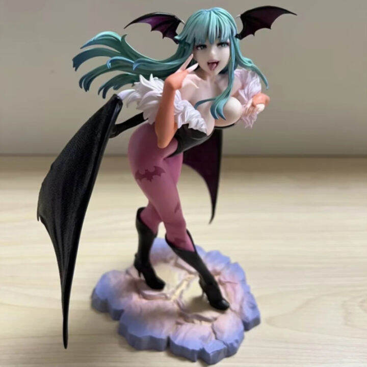 อะนิเมะปีศาจนักรบ-arri-reed-hunter-morrigan-aensland-รูปการกระทำของเล่น-darkstalkers-bishoujo-คอลเลกชันฮาโลวีนรุ่นตุ๊กตาโหลด