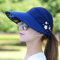 Sun Hats for Women Visors  Fishing Fisher Beach  UV Protection Cap Black Casual Womens Summer Caps Ponytail Wide Brim Adhesives Tape