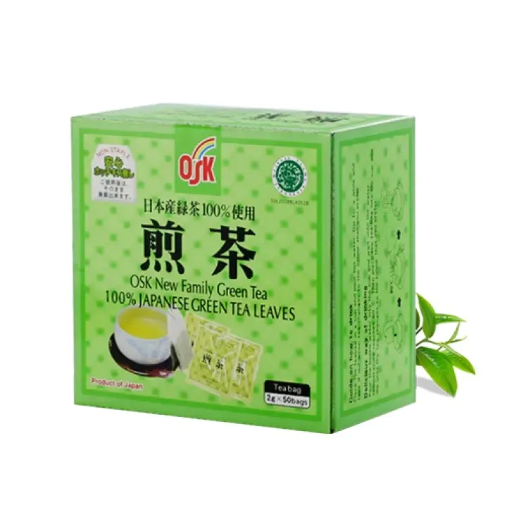 OSK Japanese Green Tea Leaves 100 ชาเขียวญี่ปุ่นแบบซอง (50ซอง) สูตรอ