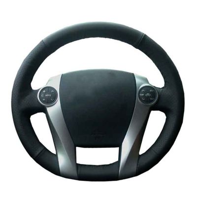 ✸ Customized Original Car Steering Wheel Cover For Toyota Prius 2009-2015 Aqua 2014 2015 Black Leather Braid For Steering Wheel