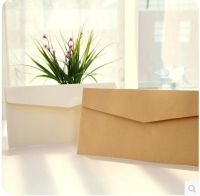 50 pcsset Cartoon kraft Paper gift Window Envelopes sobres kraft envelopes Size 110*220mm 3 color Brown Whtie black