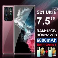 【รับประกัน1ปี】ใหม่ ของแท้ Sinsang S21 Ultra 5G 7.5นิ้ว โทรศัพท์มือถือ รองรับ2ซิม Smartphone 4G/5G โทรศัพท์สมา แรม12GB รอม512GB โทรศัพท์ถูกๆ Android12.0 โทรศัพท์ Mobile phone ส่งฟรี มือถือราคาถูกๆ โทรศัพท์สำห รับเล่นเกม โทรศัพท์ ถูกๆ ดี S21 Ultra 5G มือถือ