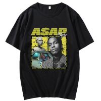 เสื้อยืด2022สำหรับผู้ชายและผู้หญิงเสื้อยืด Asap Rocky แร็ปเปอร์ฤดูใบไม้ผลิใหม่เสื้อยืดสไตล์ฮาราจูกุสำหรับผู้ชายฮิปฮอปเสื้อผู้ชายแขนสั้นดนตรีสีดำผ้าฝ้ายไซส์ใหญ่พิเศษ4XL 5XL 6XL