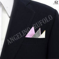 ANGELINO RUFOLO Pocket Square(ผ้าเช็ดหน้าสูท) ผ้าไหมพิมพ์ลายอิตาลี่คุณภาพเยี่ยม ดีไซน์ 4IN1 Various Colors