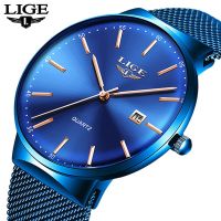 ZZOOI LIGE 2022 New Mens Watches Top Brand Luxury Man Fashion Blue Quartz Watch For Men Sport Waterproof Wrist Watch Relogio Masculino