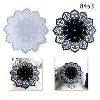 DIY Mandala Clock Crystal Epoxy Mold Mirror Decoration Clock Mandala Clock Wall Silicone Mold