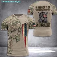 ✣✇△ Eartha Boyle Army eloth team color foreign trade in Europe and America man 3 d digital printing T-shirt summer with military training tarmac round collar short sleeve