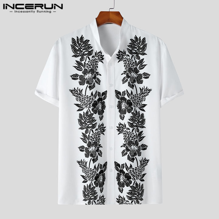 incerun-เสื้อพิมพ์ลายคอจีนแฟชั่นผู้ชายแขนสั้น-เสื้อผ้าลำลอง-3