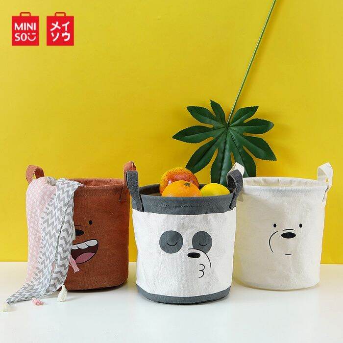 Miniso x We Bare Bears Small Storage Bucket Multifunction Laundry