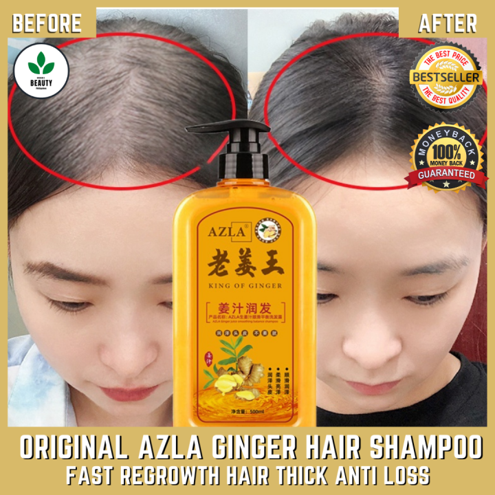 Original AZLA Ginger Shampoo Fast Regrowth Hair Thick Shampoo Anti Loss