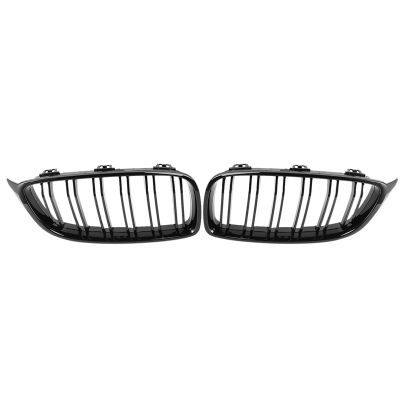 Front Grill Grilles Kidney Grill Replacement for BMW 4 Series F32 F33 F36 F80 F82 Double Slat M4 Sport Style Bright Black