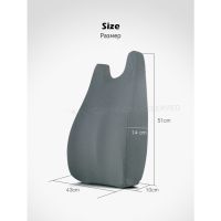 Big Size Chair Back Pillow Ergonomic Car Seat Back Lumbar Cushion Pillows Back Rest Memory Cotton Office Chair Back Support