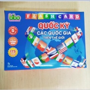 Flash Card Cờ Các Nước - Quốc Kỳ Các Quốc Gia Trên Thế Giới 5 châu lục ,